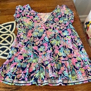 Lilly Pulitzer Lacie Peplum Blouse, extra large